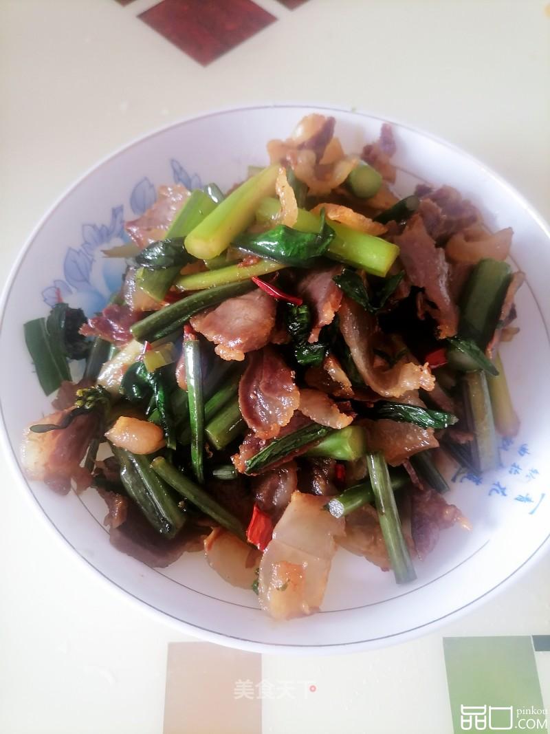 红菜苔炒腊肉