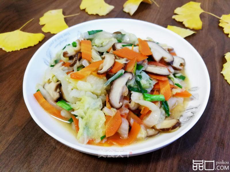 胡萝卜香菇炒白菜