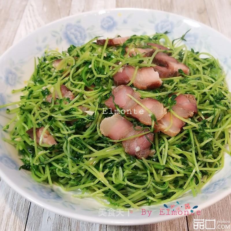 腊肉炒豆苗