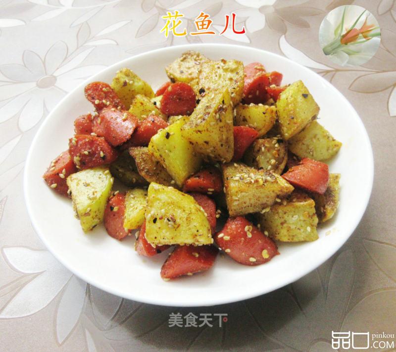 孜然火腿肠土豆