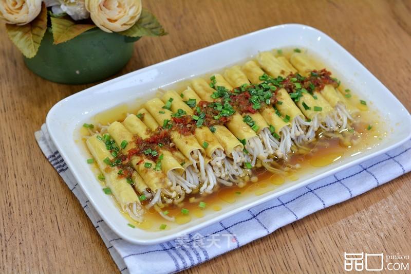 金针菇豆皮卷