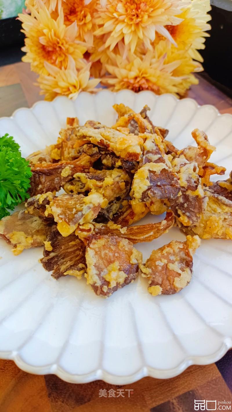 炸平菇