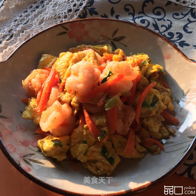 虾仁胡萝卜炒鸡蛋