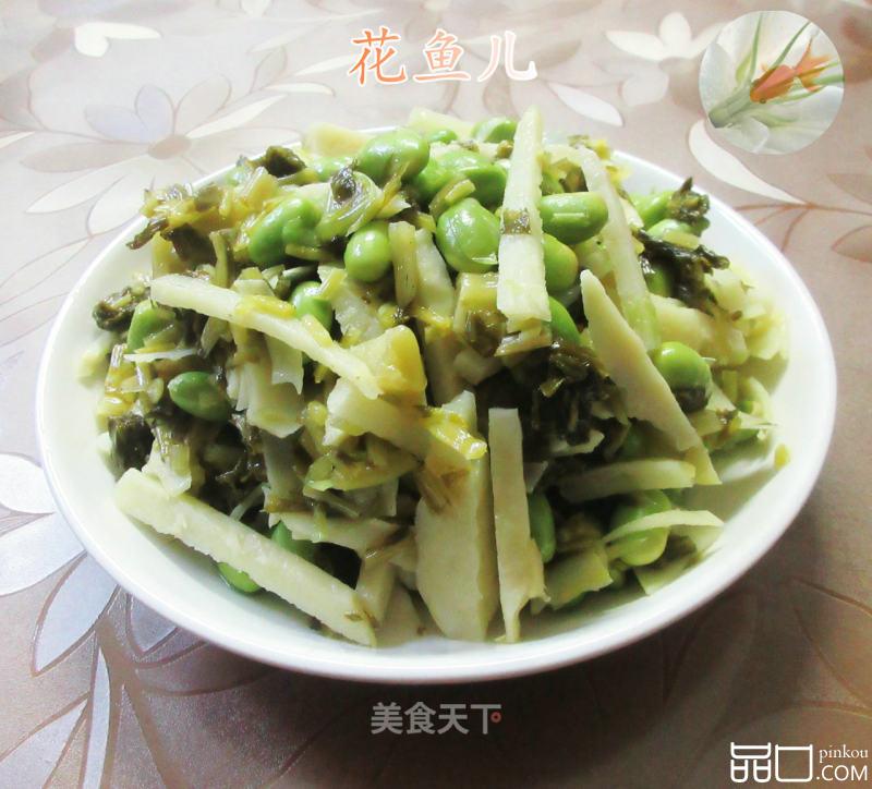 咸菜冬笋炒毛豆
