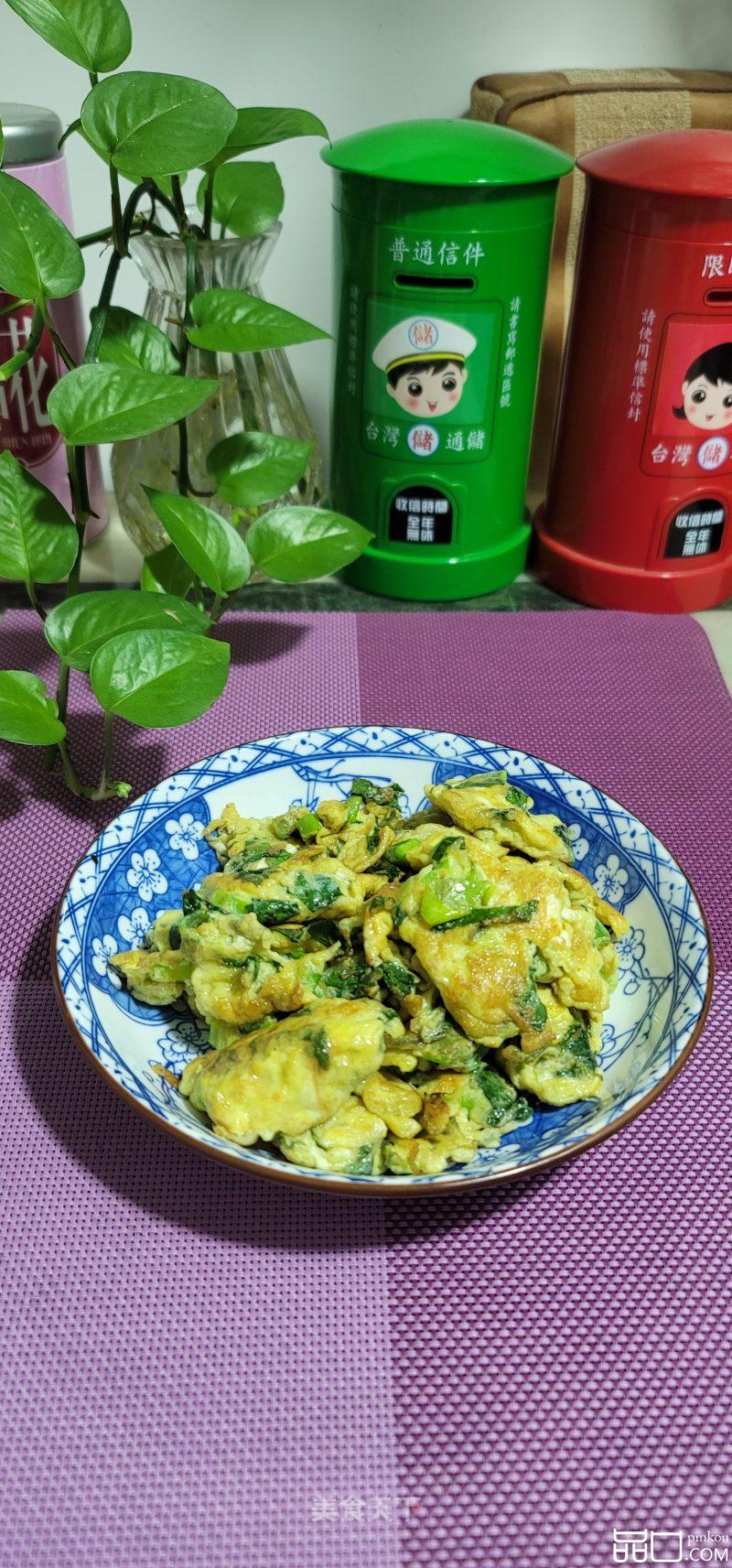 九层塔大葱炒鸡蛋