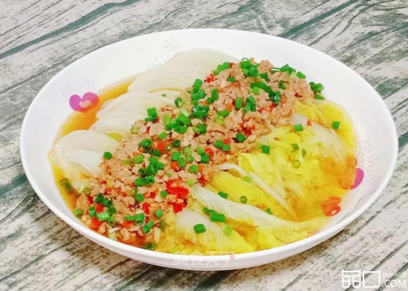 肉末蒸娃娃菜