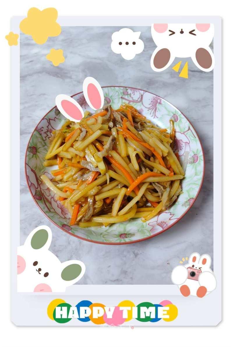 笋丝胡萝卜炒肉