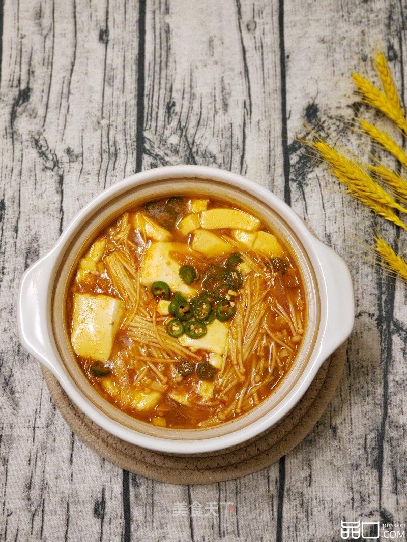辣白菜豆腐煲