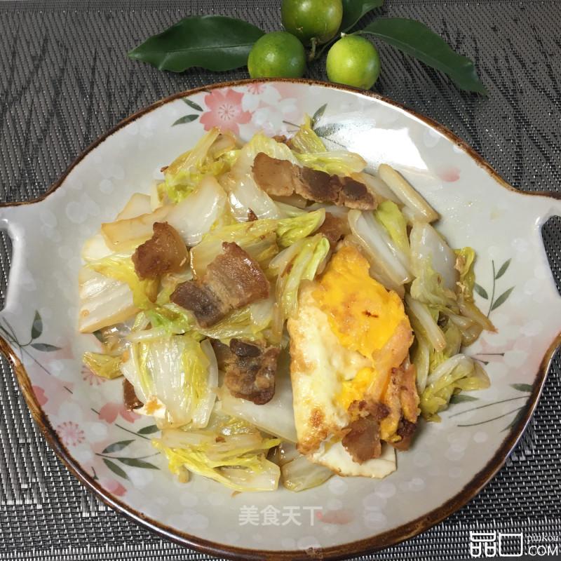 油渣鸡蛋炒白菜