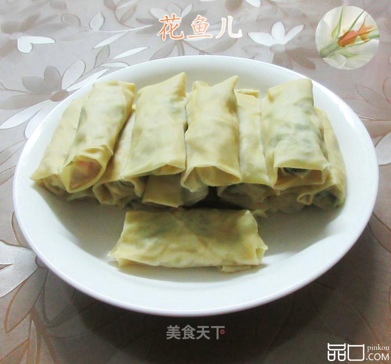 咸菜虾仁馅千张包