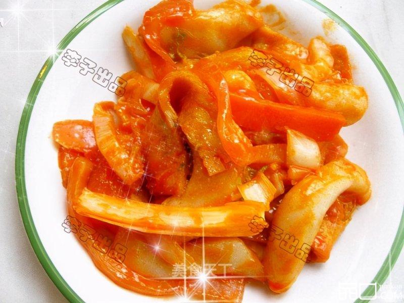 韩式辣炒年糕，自制年糕，冷吃热吃都好吃