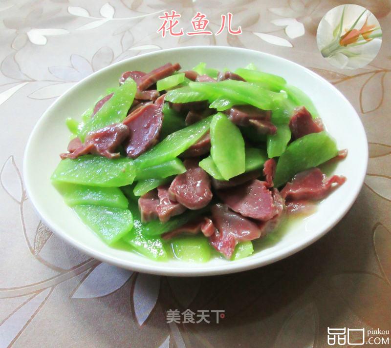香卤鸭肫炒莴笋