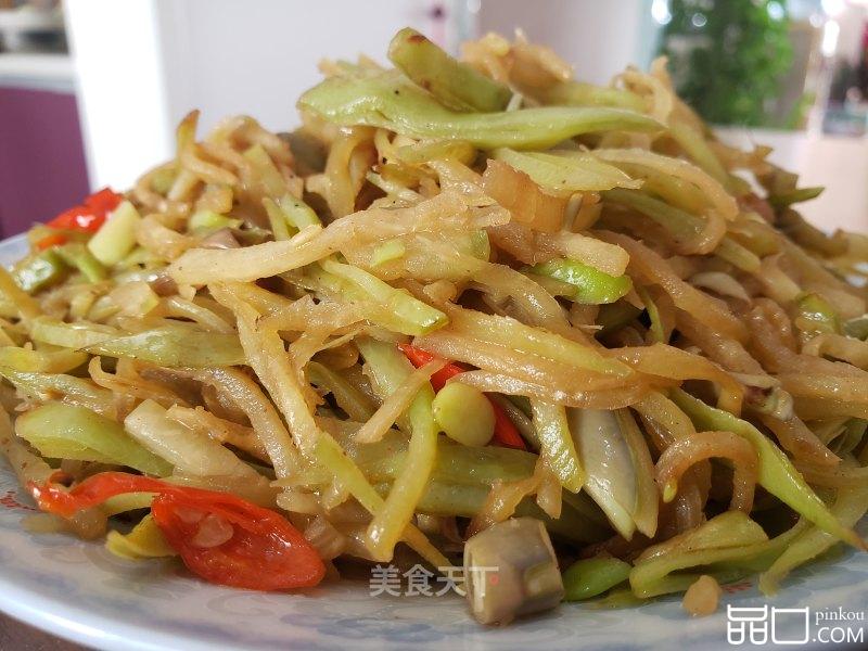 梅豆炒白萝卜丝