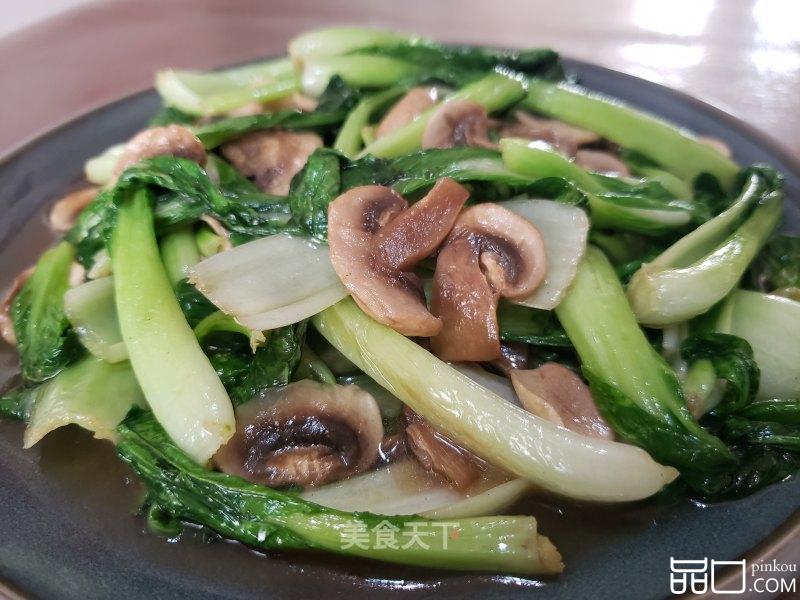 青菜草菇