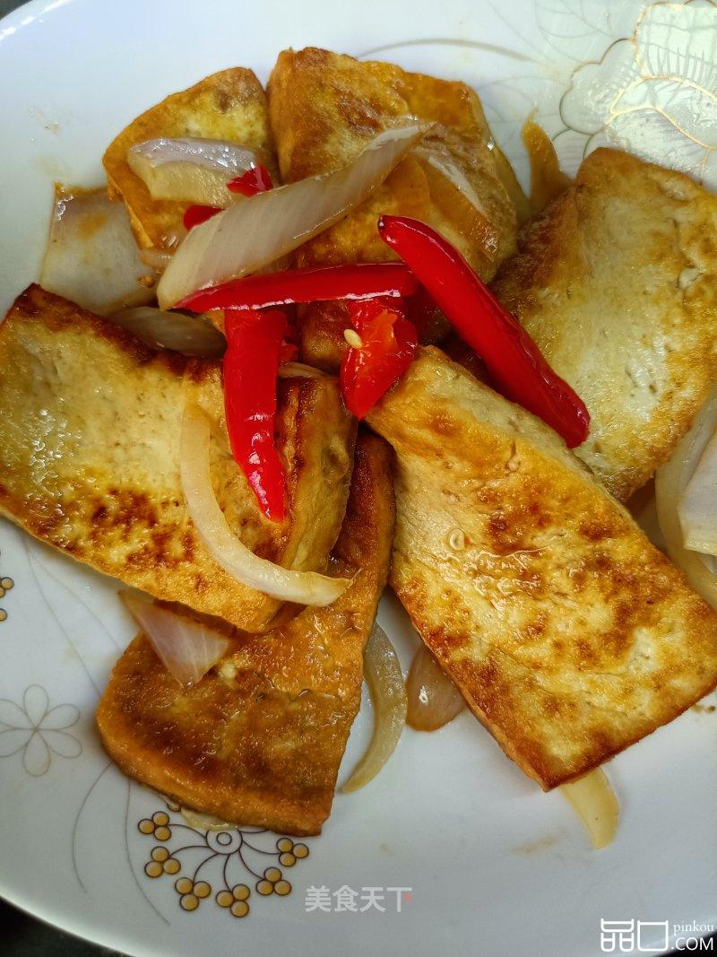 香煎二面黄豆腐