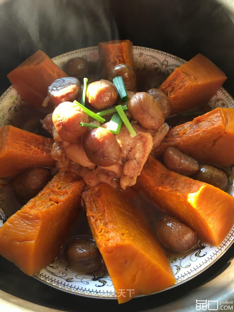 板栗南瓜蒸鸡腿