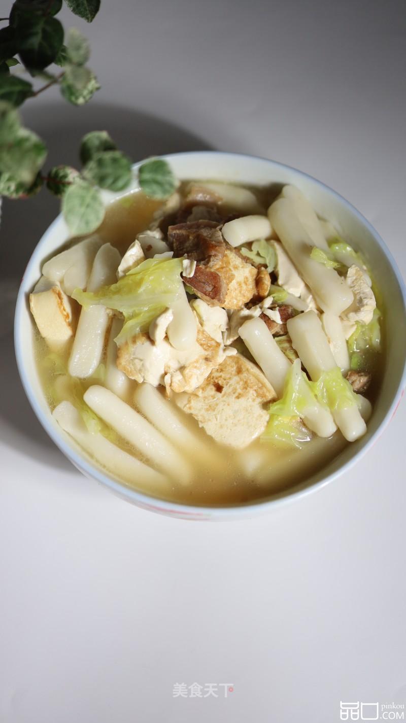 豆腐白菜煮年糕