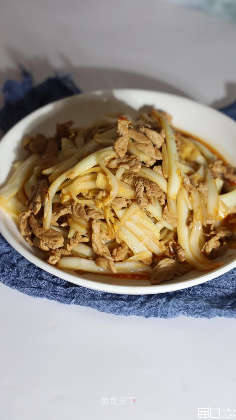 瘦肉炒白菜梗