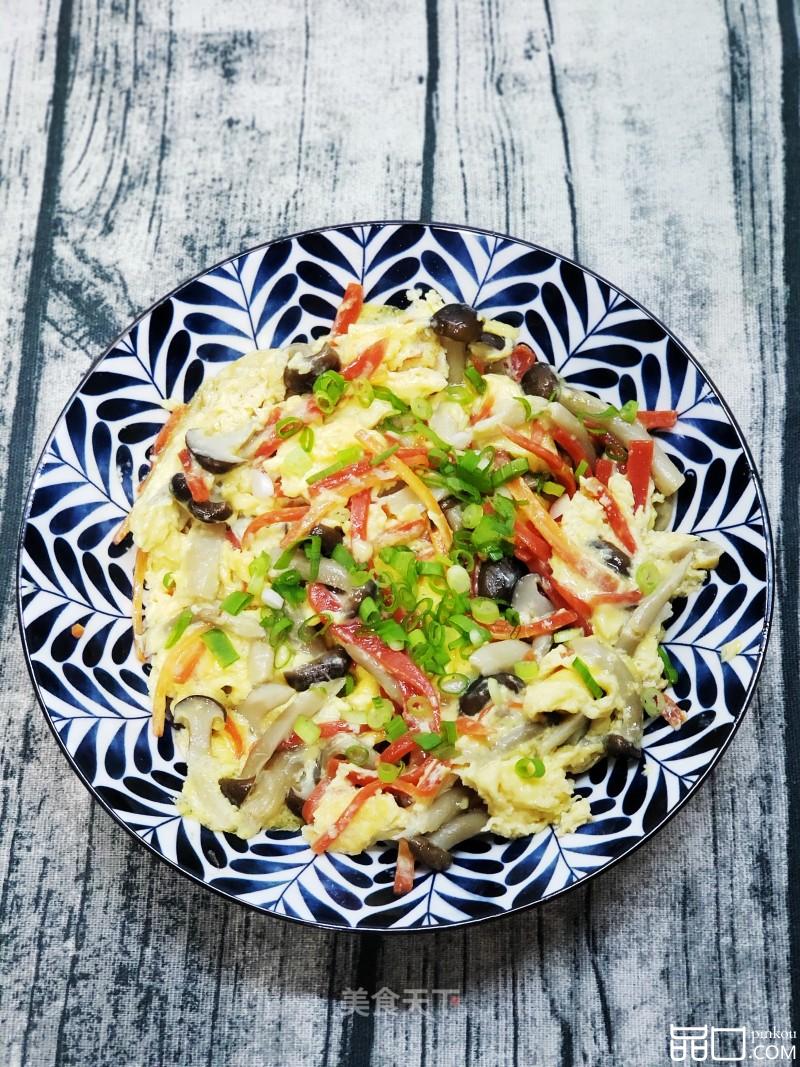 鲜菌菇滑蛋～不能错过的美味