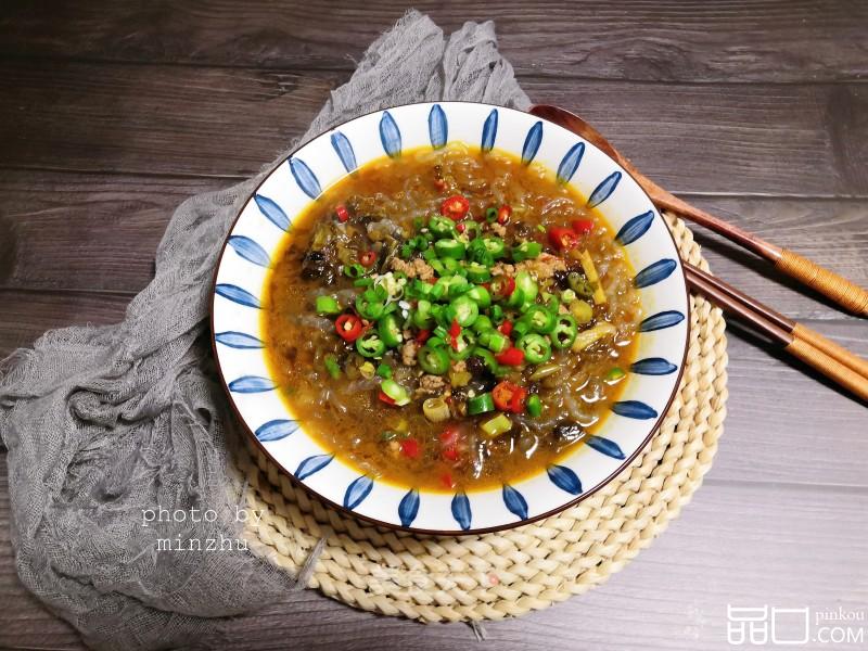 酸菜肉末粉条