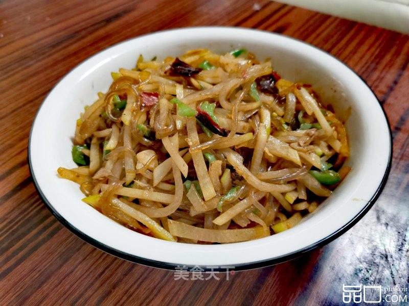 白萝卜炒粉条