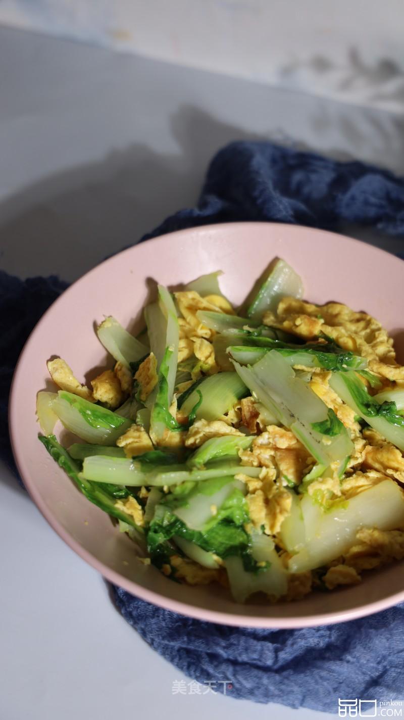 白菜梗炒鸡蛋