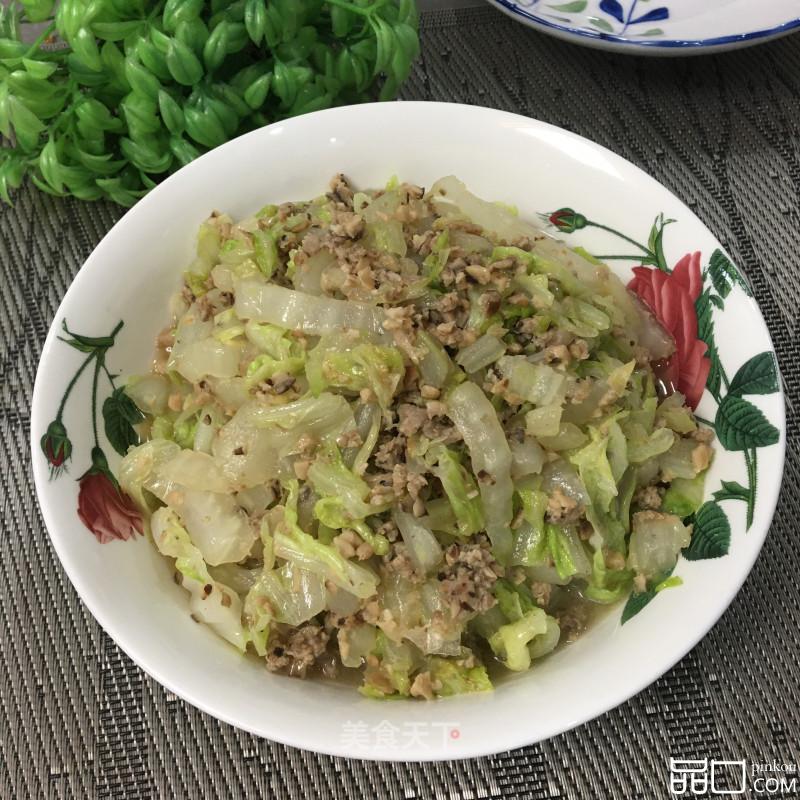 香菇肉末炒白菜