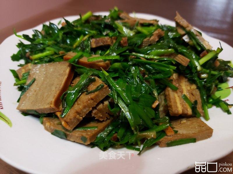 韭菜炒五香豆腐