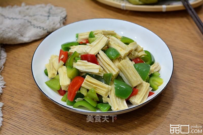辣椒炒腐竹