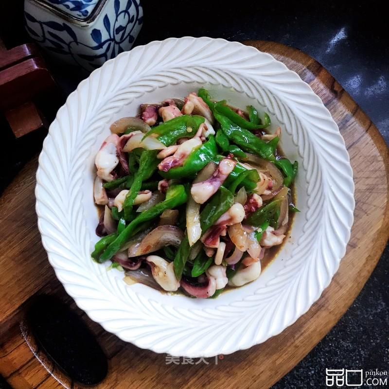 黑胡椒青椒炒章鱼