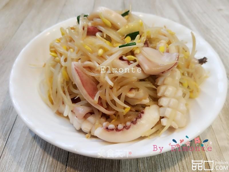 鲜鱿炒黄豆芽
