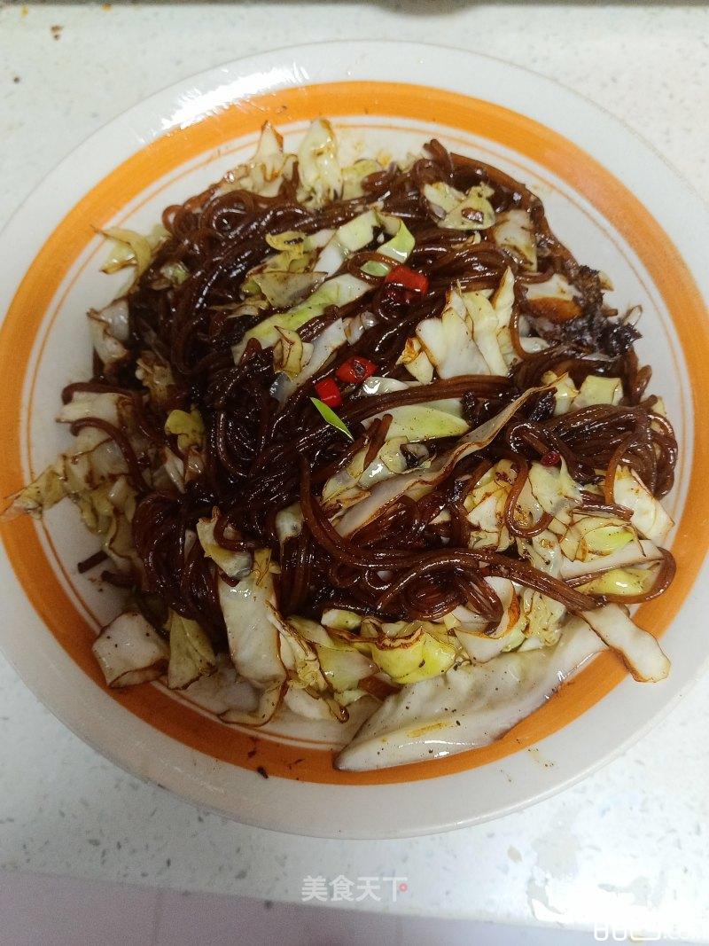包菜炒粉条