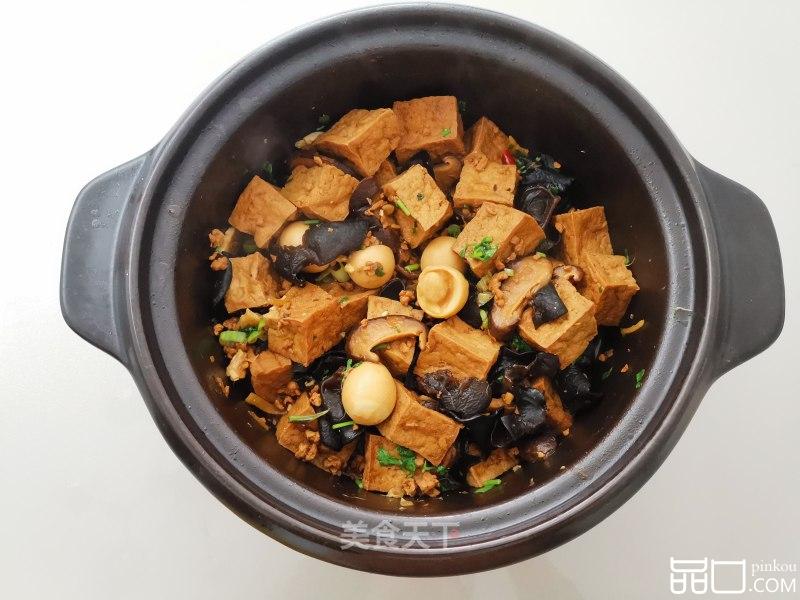 砂锅肉末豆腐煲