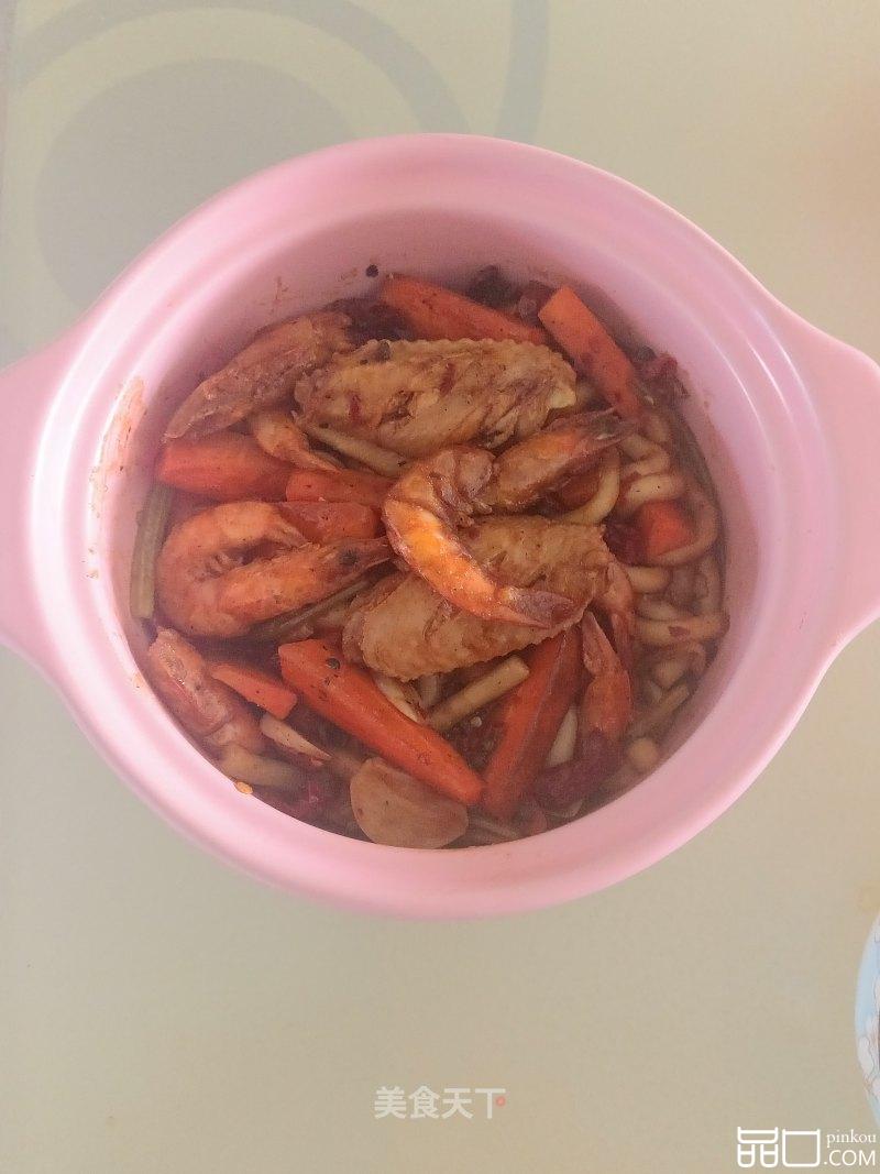 干锅大虾鸡翅