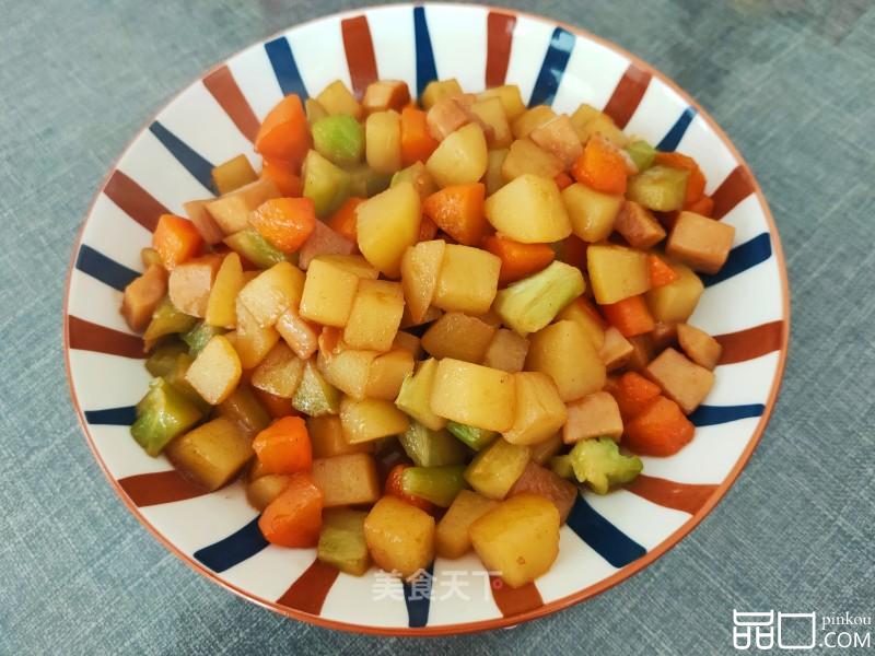 彩蔬炒四丁
