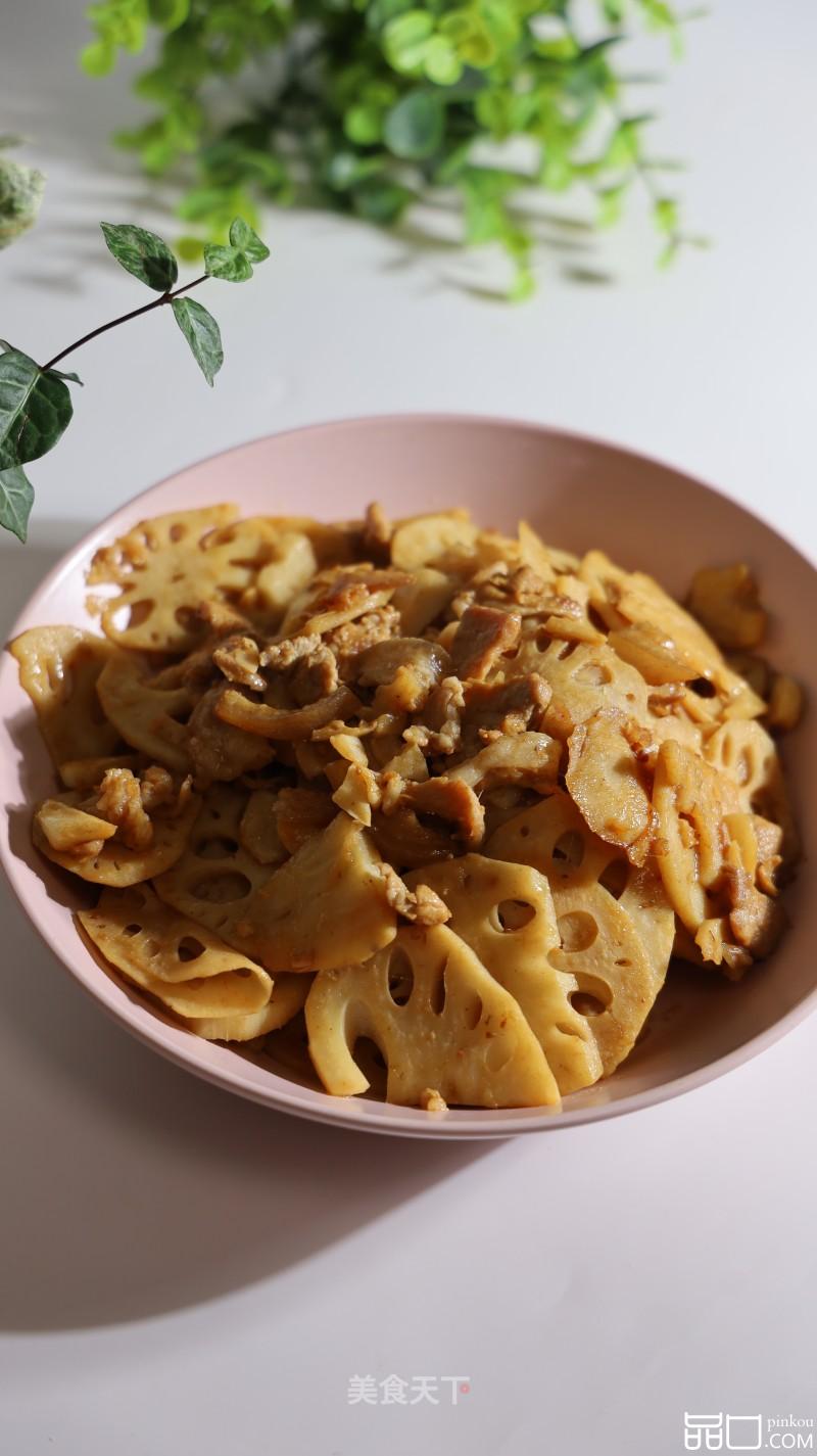 肉片炒莲藕