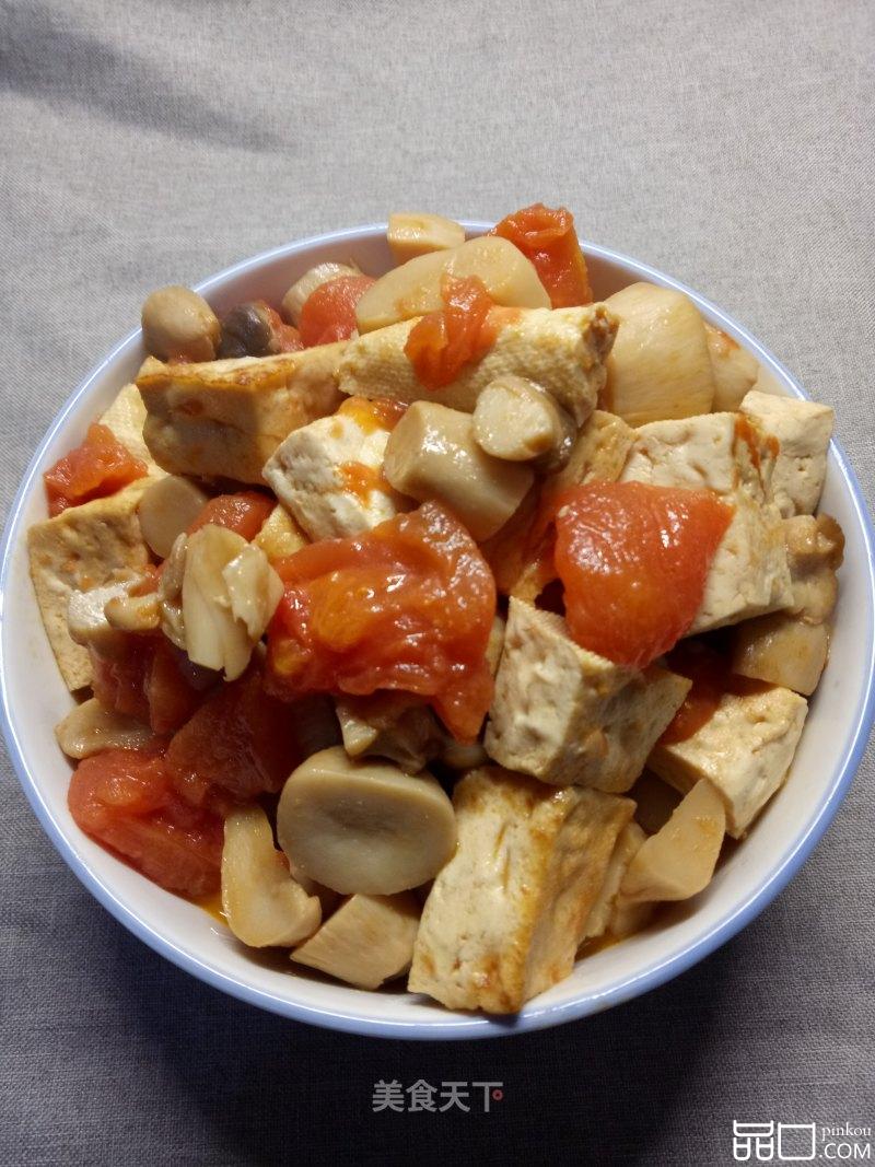 杏鲍菇炖豆腐