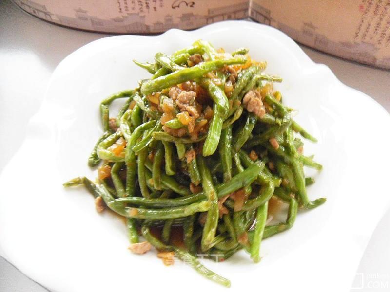 肉末炒四季豆