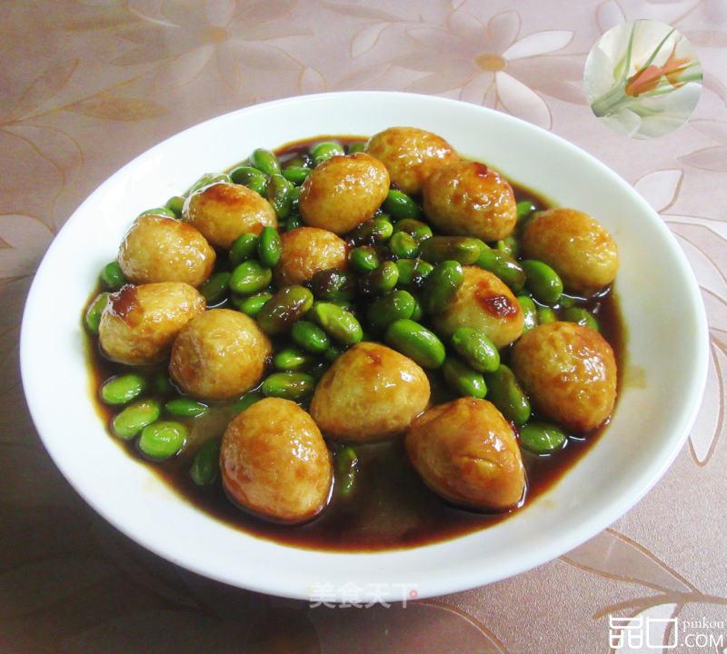 虎皮鹌鹑蛋烧毛豆