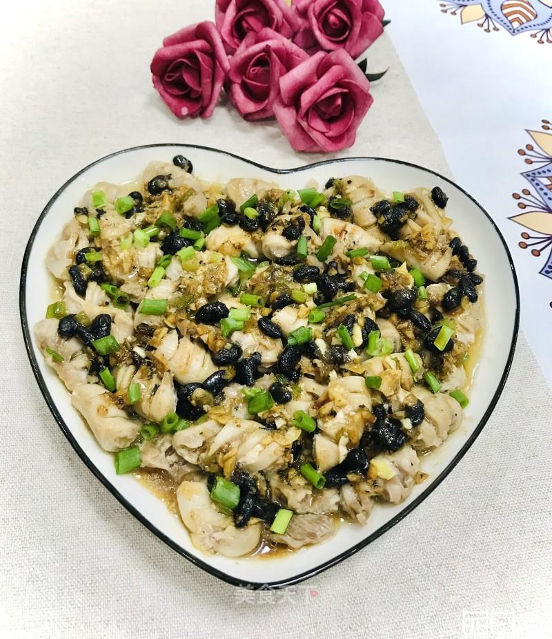 豆豉蒸花肠