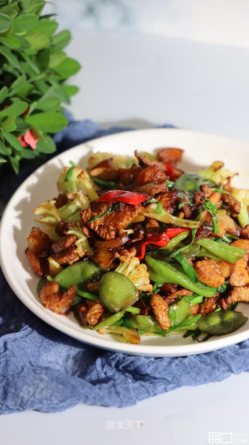 扁豆花菜炒肉