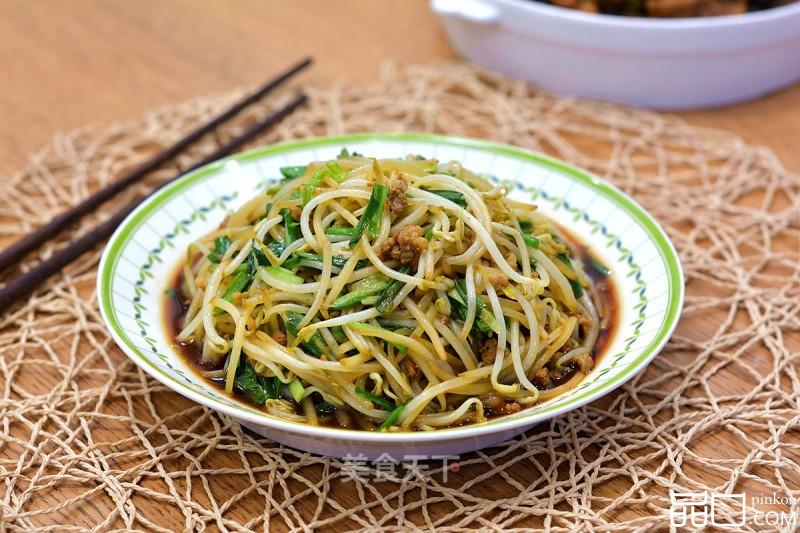 肉末豆芽韭菜