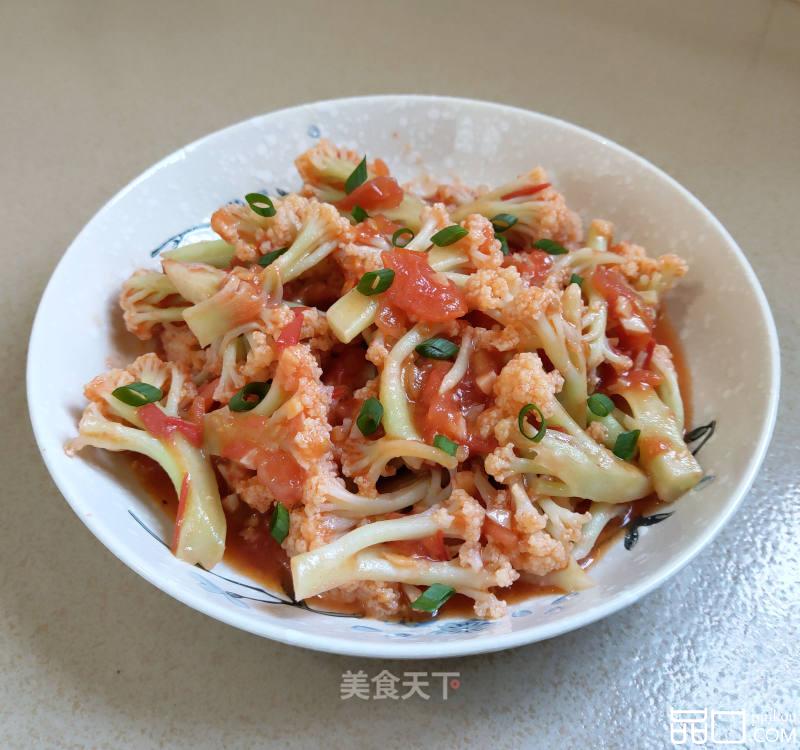 番茄炒花菜