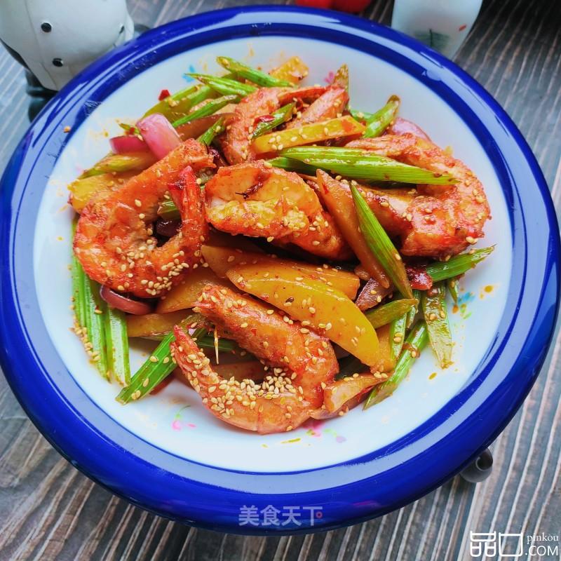 芹菜香辣虾