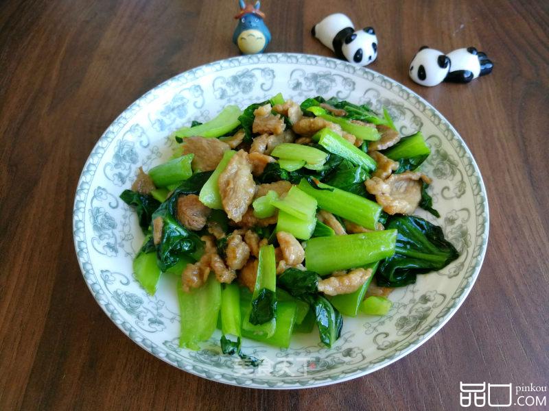 青菜炒肉片