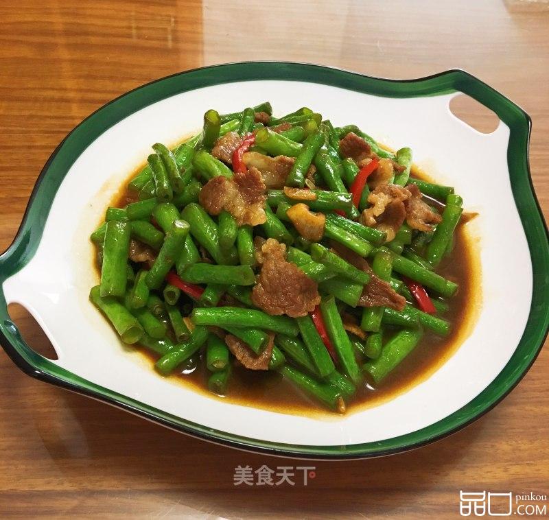 肉片炒豆角