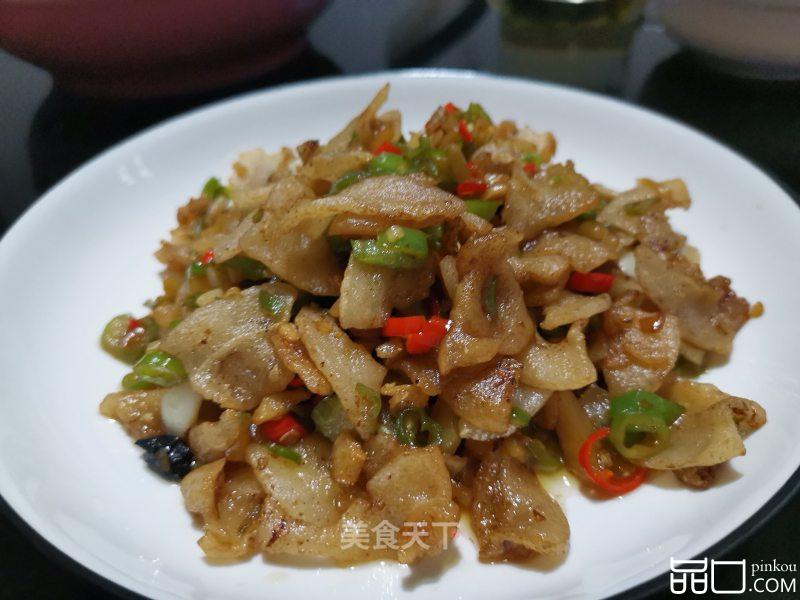 青椒炒油渣