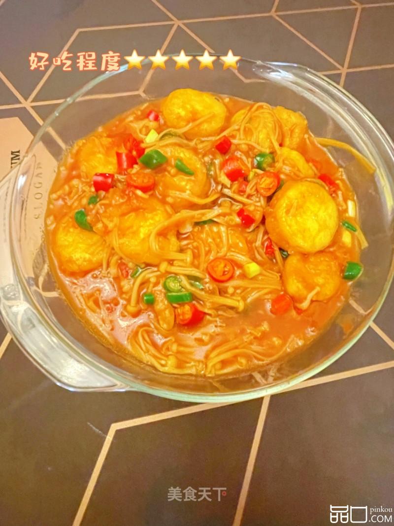 金针菇焖日本豆腐