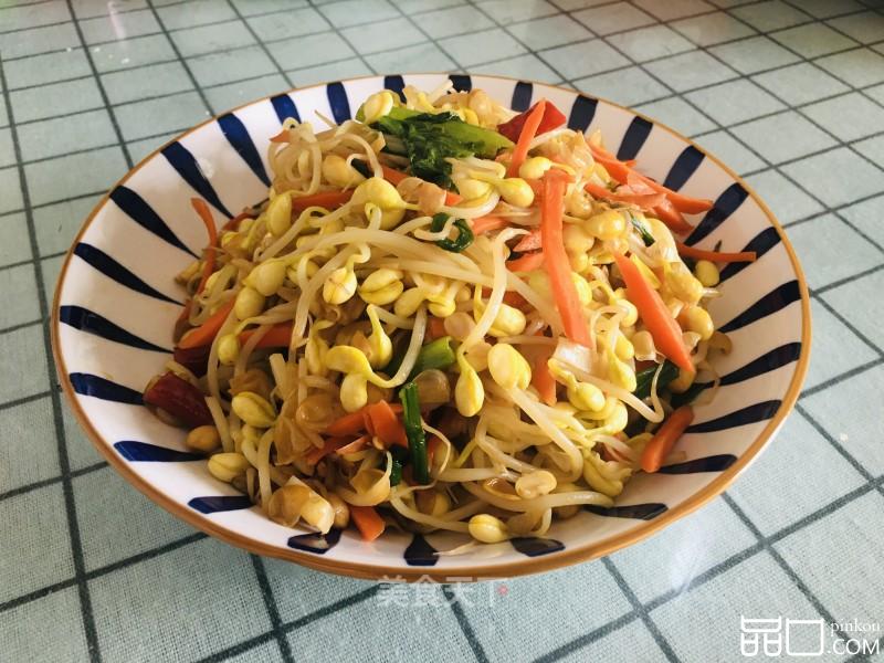 黄豆芽炒胡萝卜丝