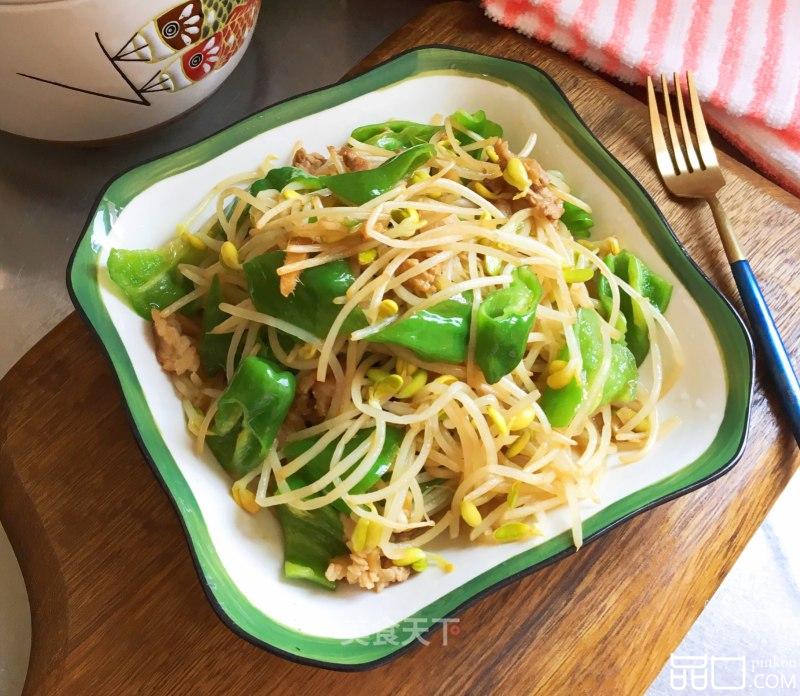 尖椒炒豆芽